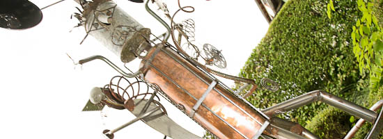 Blech-Skulptur erstellt von Schüler:innen